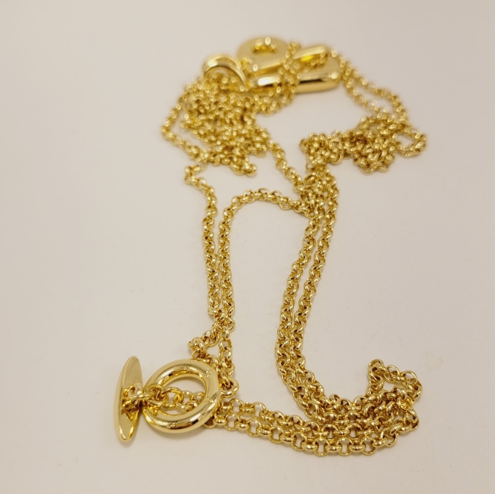 Roxanna Assoulin The Puffy Initial Necklace Initials of "L & P" Unisex New - Picture 5 of 6